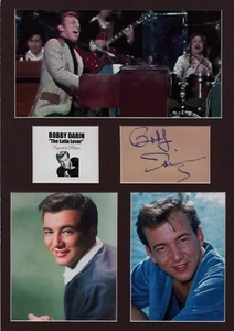 Bobby Darin Hand Signed Mounted & Framed A3 COA - Picture 1 of 3
