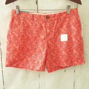 New Old Navy Shorts 2 Red Pink Star Print Flat Front - Picture 1 of 6
