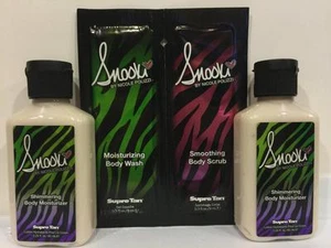 Supre Tan Snooki SHIMMERING BODY MOISTURIZER BODY WASH Indoor Tanning Bed LOT 4 - Picture 1 of 5