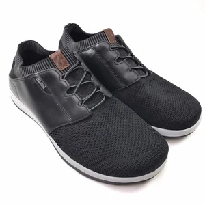Olukai Mens Size 11.5 Makia Ulana Black Leather Comfort Sneaker Shoe Slip On - Picture 1 of 10