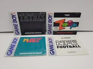 Lot of 4 Tetris Zoop F1 Race NFL Football Instruction Manual Nintendo Gameboy GB - Picture 1 of 10