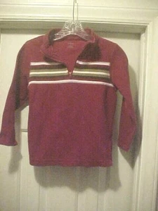 Gymboree Jungen Größe 6 rotes Stricktop mit Streifen vorne und Reißverschluss lange Ärmel - Bild 1 von 6