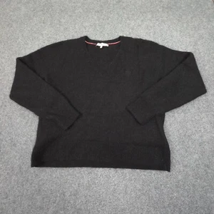Tommy Hilfiger Jumper womens SMALL Black wool alpaca Long Sleeve Sweater Size S - Picture 1 of 11