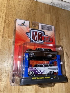 1/64th M2 Machines Auto Lift R11 1957 Chevrolet Nomad Ground Pounders 2 Pack - Picture 1 of 8