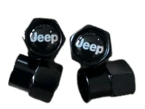New For Jeep Set of 4 Black Valve Caps - Picture 1 of 1
