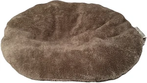 OVAL PET BED PILLOW SMALL DOG PUPPY CAT KITTY COMFY BROWN TAN BEIGE 12”x24” RED - Picture 1 of 7