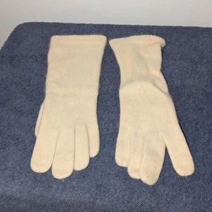 Guantes de pelo de conejo angora Saks Fifth Avenue de colección para mujer talla única blanco roto - Imagen 1 de 8