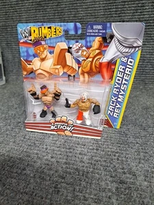 Figurine WWE Rumblers Zack Ryder & Rey Mysterio Mattel 2012 nuove in confezione - Foto 1 di 5