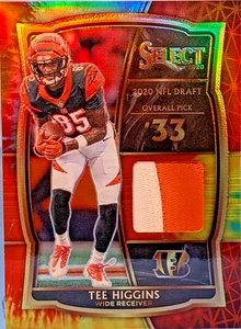 2020 Tee Higgins Rookie Patch Select Draft Selections Tie-Dye Prizm /25 Bengals - Picture 1 of 3