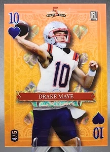 Drake Maye /5 2024 Wild Card 5 Card Draw Rookie RC Orange Scope 10 Patriots SSP - Picture 1 of 2