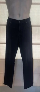 7 For All Mankind Luxe Performance schwarze schlanke Jeans ~ 33 x 34 ~ 198 $ neu ansehen - Bild 1 von 11