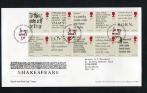 GB 2016 SHAKESPEARE FDC - Bild 1 von 1