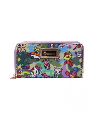 Tokidoki Camouflage Jungle Kawaii Collection Long Zip Portefeuille TK1803202 - Photo 1/3