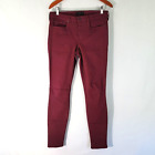 VINCE Riley Leggings Jeans Sz 30 Bordeaux Color Mid-Rise Skinny USA Cotton Blend