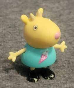 2" Peppa Pig Plastic Action Figure Blue Shirt with Ice Cream Cone Toy Collect - Picture 1 of 12