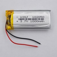 3.7v 1000 mah Polymer Li ion battery pack 102050 for GPS Pen Tablet PC PAD MP4