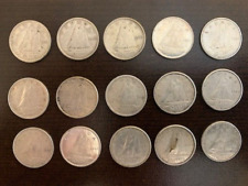 Canada 10 Cent Silver Dime x15 1940/42/43/45/52/54/61/62(x3)63/65/68(x3)