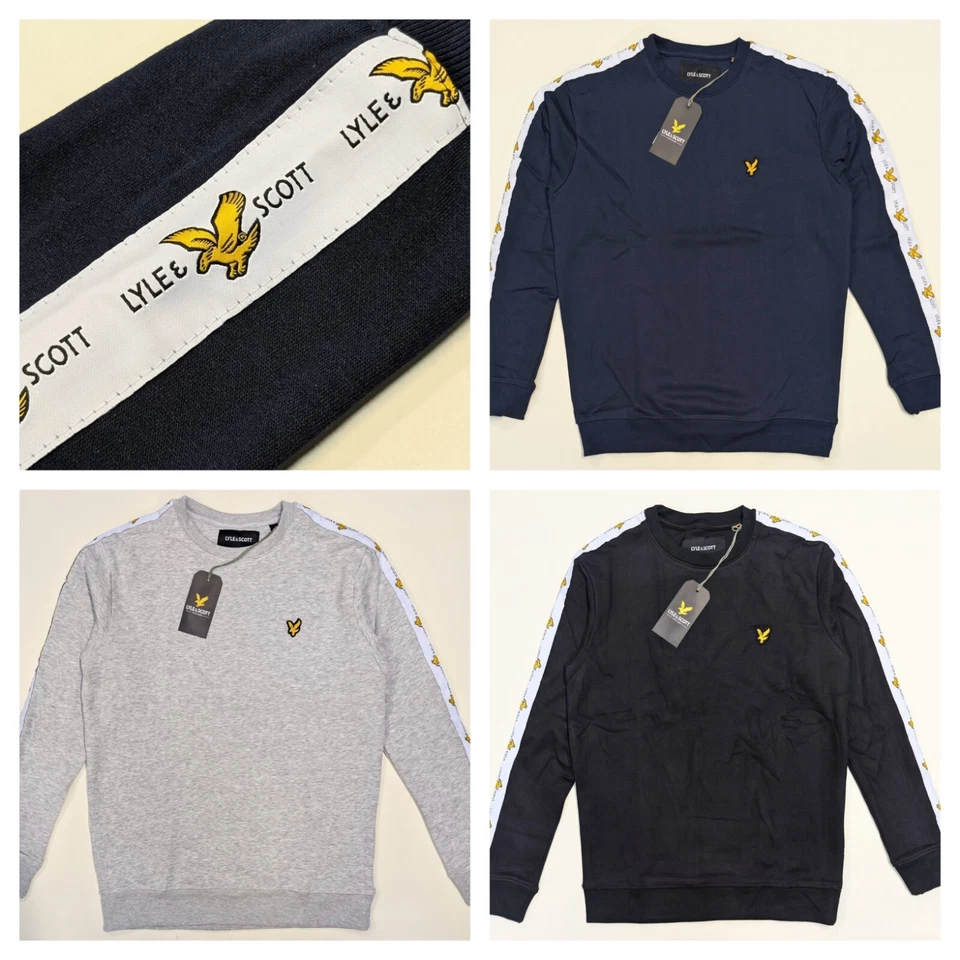 Men's Lyle & Scott Sweat Shirt Side Tape - Image 1 of 1