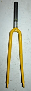 Vintage Trek 700c Racing Road Bike Fork 1" Threaded 165mm Yellow Fast US Shipper - Picture 1 of 22
