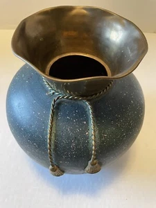 Antique Tin Pot Belly Flower container - Picture 1 of 6