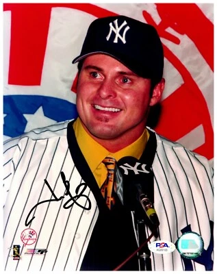 Jason Giambi New York Yankees MLB Signed Autographed 8x10 Color Photo PSA COA - Image 1 of 4