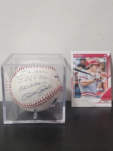 PETE ROSE "IM SORRY I BET ON BASEBALL" SIGNED AUTOGRAPHED JSA with Card - Picture 1 of 3