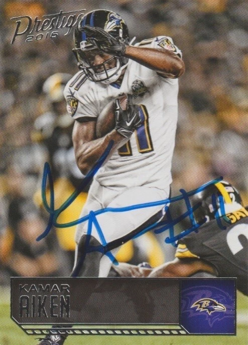 Kamar Aiken 2016 Panini Prestige Signed Autograph Ravens Colts - Image 1 of 1