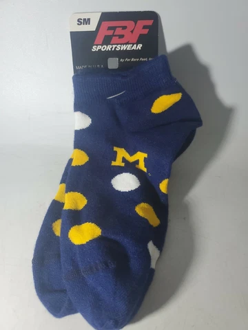 Michigan Wolverines NCAA Adult Socks Size Small 1-5 New  No Show Cover
