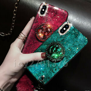 Bling Ring holder Stand Soft Phone Case for iphone 11 12 13 14 Pro Max SE XS XR