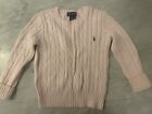 Ralph Lauren Girls size 6 Small Pink Cable Knit Sweater