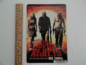 THE DEVILS REJECTS ROB ZOMBIE - BLOCKBUSTER DISPLAY BACKER CARD 5"X8" *NO MOVIE - Picture 1 of 3