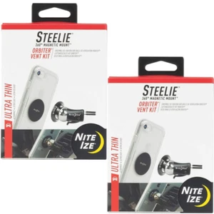 2 x NEW STEELIE NITE IZE ORBITER VENT MAGNETIC MOUNT PHONE KIT 2 PACK - Picture 1 of 4