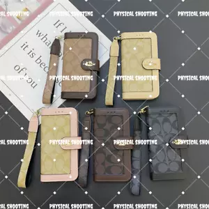 Etui Portefeuille Cuir Antichoc pour iPhone 16/15/14/13/12 Pro Max avec Emplacement Carte - Photo 1 sur 17