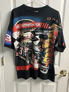 Vintage 1994 Dale Earnhardt Shirt AOP intimidator NASCAR Racing USA Size Large - Picture 1 of 7