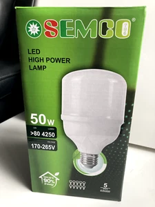 1x 50W=500 Watts LED High Power 6500k Daylight B22 Bayonet Bulb 90%Energy Saving - Picture 1 of 3