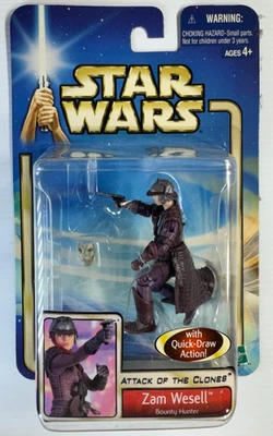 孩之宝星球大战第 2 集 - Zam Wesell 带面部揭示可动人偶 MOC ATOC — 第 1/2 张图片