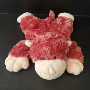 Peluche de mono rosa flojo relleno de frijoles Aurora ligeramente perfumado 12" - Imagen 1 de 7
