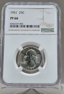 1951 Washington Quarter Proof NGC PF 66 - Picture 1 of 9