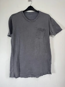 T-shirt uomo Allsaints taglia media grigia vestibilità oversize effetto invecchiato cotone - Foto 1 di 8