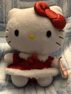 Ty Beanie Babys 6" Hello Kitty Weihnachten/Urlaub Kleid mit CHT 2013 (von Sanrio) - Bild 1 von 7