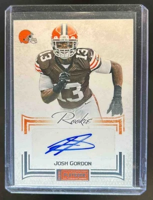 2012 Panini Playbook Josh Gordon Rookie RC Auto #/140 Browns - Image 1 of 2