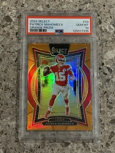 Patrick Mahomes 2024 Panini Select Orange Prizm #’d/49 PSA 10 GEMA COMO NUEVO - Imagen 1 de 2