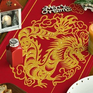 Enhance your Home Decor with Dragon Happy New Year Table Runner 13x72 Inch - Picture 1 of 45