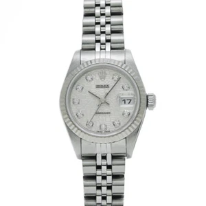 ROLEX Datejust 10P Diamond 179174G Y number (manufactured around 2002) Silve... - Picture 1 of 4