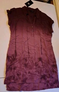 ROCK & REPLUBLIC BRAND MISSES BURGANDY OBREE CASUAL SHIRT DRESS (SIZE: MEDIUM) - Picture 1 of 12