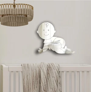 Children Kids Nursery Acrylic Wall Mirror Safe Strong Shatter Resistant Baby - Picture 1 of 5