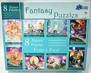 PACK DE 8 ROMPECABEZAS DE FANTASÍA PAQUETE FAMILIAR NUEVO EN CAJA 2-500 PIEZAS, 2-300 PIEZAS, 4-100 PIEZAS Nuevo - Imagen 1 de 9