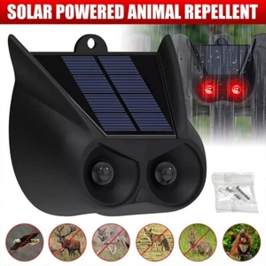 Solar Ultrasonic Bird Repeller Motion Sensor Animal & Pets Rat Possum Repellent - Picture 1 of 10