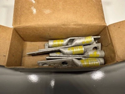 Burndy YA292N, Compression Cable Lug, 250 Cu 2-Hole Long 1/2, (9 qty) - Image 1 of 2