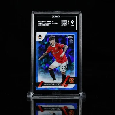 2022 Topps Chrome UCC Alejandro Garnacho #50 Sapphire Edition Rookie - Image 1 of 2